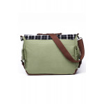 Wholesale Canvas Messenger Bag with Plaid Flap